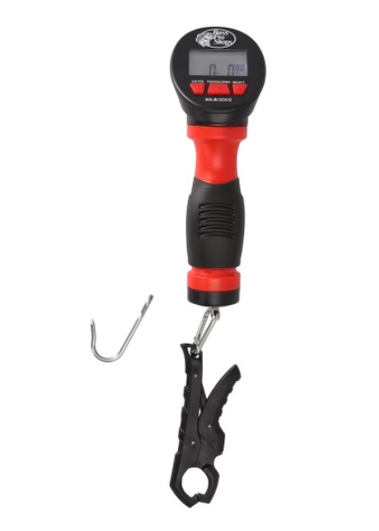 Digital fishing scale with fish gripper