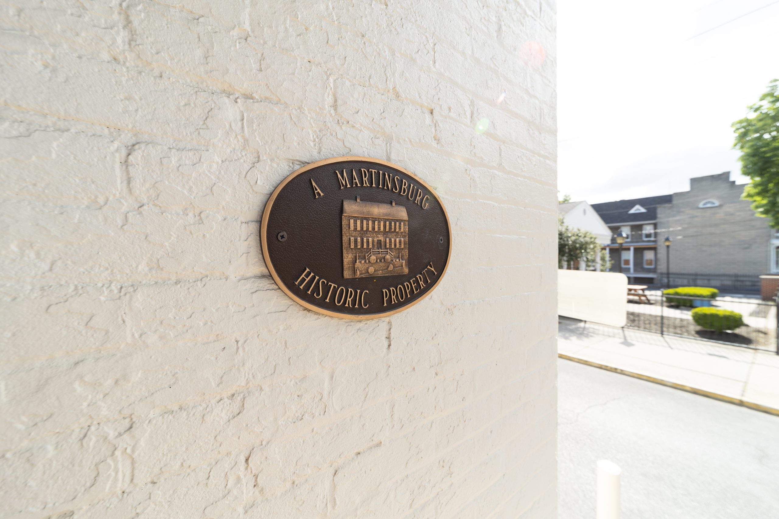 Martinsburg Historic Property marker on the Apple B&B exterior