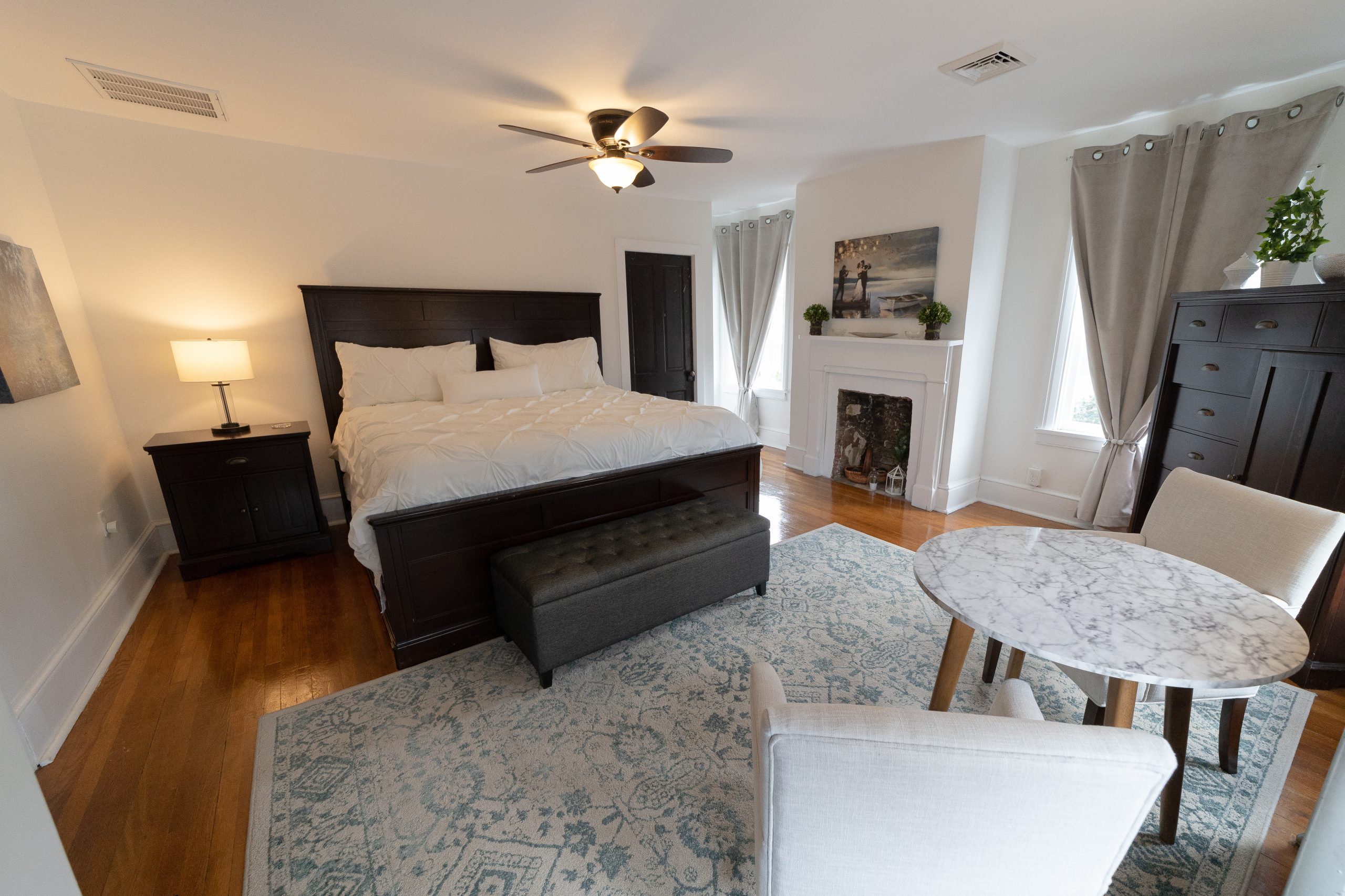 Pristine Suite bedroom at Apple B&B